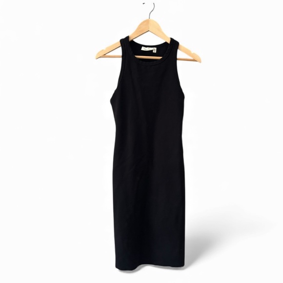 RD Style Black Sleeveless High Scoop Tank Bodycon Dress - Picture 2 of 5